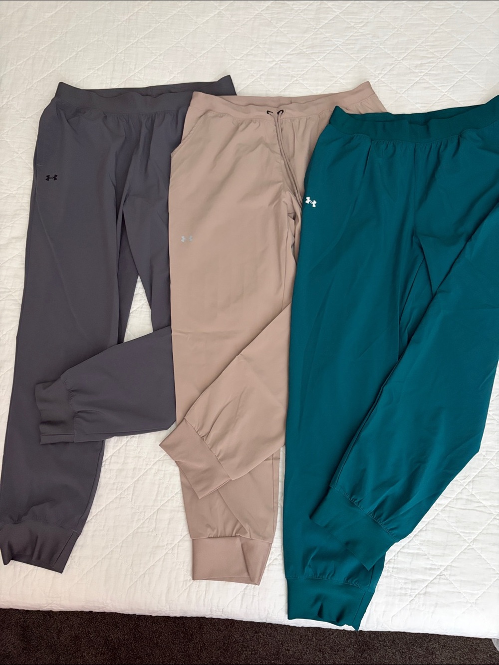 Under Armour Women's Jogger Trio — Teal, Beige, Charcoal